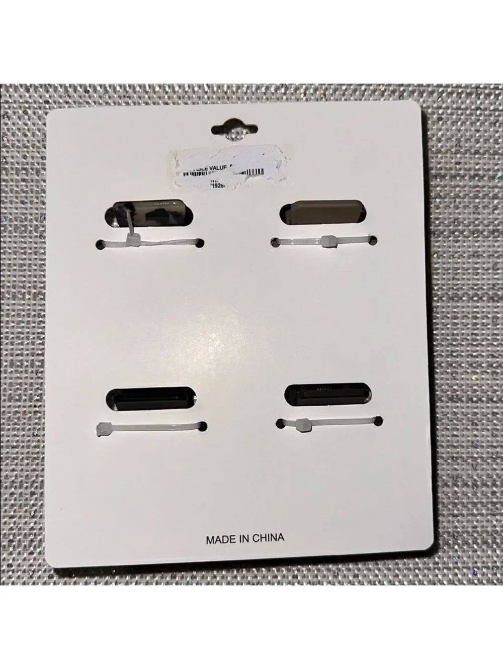 nOir set of four square matte and tortoiseshell acetate neutral hair claw clips